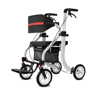 Andador apilado de fractura de ayuda de conducción para ancianos de aleación de aluminio al aire libre para discapacitados carrito de compras multifuncional de cuatro ruedas - Product Image 6