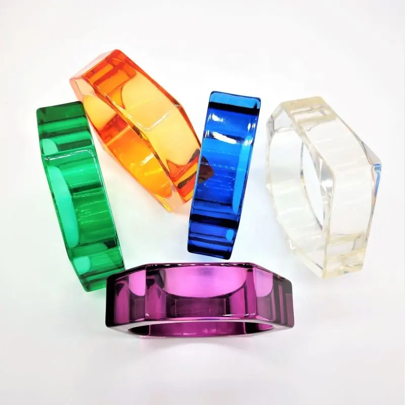 Designer Women's Luxury Stone Bracelet Jewelry Sets Clear Acetate Cuff Lucite Bangles Tortoise Resin Bracelets Bangle Jewelry