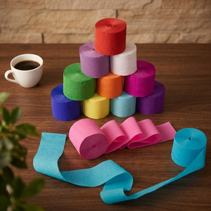 En gros <span class=keywords><strong>pas</strong></span> <span class=keywords><strong>cher</strong></span> partie décoration rouleau couleur crêpe papier - Product Image 5