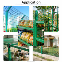 Rouleau de grillage soudé enduit de PVC pour clôture extérieure, protection de jardin, grille en acier durable résistante à la rouille, construction de clôture de ferme