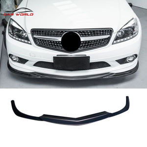 2009-2012 W204 <span class=keywords><strong>C63</strong></span> Kit de carrocería de coche de labio de parachoques delantero ABS plástico V estilo con recortes de gancho de remolque nuevo para C180 W204 labio delantero - Product Image 4