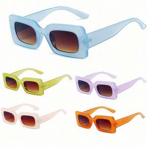 Gafas de Sol Cuadradas de Moda con Logotipo Personalizado, Color Caramelo, Gafas de Sol Rectangulares Pequeñas para Mujer - Product Image 2