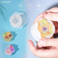 Moule en silicone Candyer sur le thème des animaux, moule en résine DIY, mini-moule unique pour empreinte de patte de chat, pour la fabrication de boucles d'oreilles en résine époxy, vente en gros