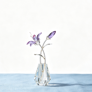 Figurine de fleur de lys en cristal, multicolore, directement de l'usine, ornement de vase à fleurs en cristal, souvenir de mariage, de la Saint-Valentin, pour la maison - Product Image 5