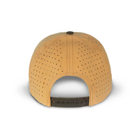 Casquettes de golf Meli avec logo personnalisé en caoutchouc PVC imperméable à l'eau Gorras trou découpé au laser perforé 5 panneaux casquettes de baseball sport