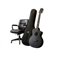 Guitare acoustique OEM personnalisée Natasha en fibre de carbone, cordes en acier, pour débutants, musiciens folkloristes et étudiants, avec mécaniques de réglage à bouton fermé