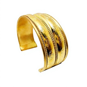Best Design Gold-Plated Brass Metal Handcrafted Cuff <b>Bracelet</b> Quality Handicrafts Direct India Fashion Cuff <b>Bracelets</b> - Product Image 2