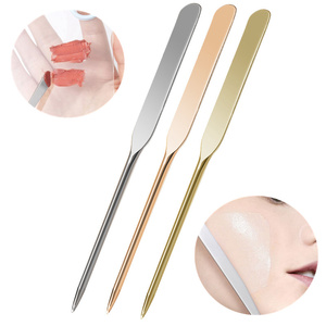 Espátula Metálica para Base de Maquillaje de 16 cm, Juego de Platos para Mezclar Crema 420, Color Rosa Plateado, Herramienta de Belleza - Product Image 3