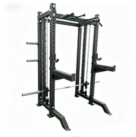 Équipement de musculation multifonctionnel commercial personnalisable en acier au carbone unisexe, rack à squats + machine Smith pour la musculation