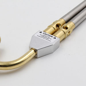 Antorcha de soldadura de doble tubo HT-2 con gas Mapp, punta de cuello de cisne de 1800°C, control de llama variable para soldadura y reparación - Product Image 4