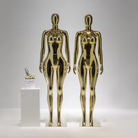 Maniquí de Plástico de Cuerpo Entero de Gran Tamaño con Cabeza y Soporte para Exhibición de Ropa Femenina