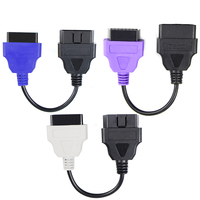 Juego de 3 Conectores de Escáner OBD 2 para Automóvil, Cable Adaptador de Diagnóstico MultiECUScan para Escaneo de Múltiples ECU, para Escaneo de ECU Fiat, 3 Colores