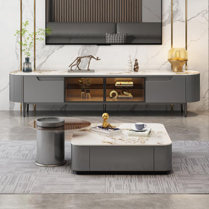 Commercio all'ingrosso <span class=keywords><strong>basso</strong></span> MOQ contemporaneo di lusso in legno <span class=keywords><strong>TV</strong></span> Cabinet e Stand con <span class=keywords><strong>tavolino</strong></span> da salotto - Product Image 3
