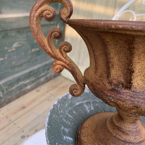 Ban Công Mộc Mạc Kim Loại Vườn Trồng Bột Tráng Cổ Điển Sắt Chậu Hoa Cho Nhà Ngoài Trời Sử Dụng - Product Image 5