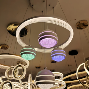 Nhà Máy Chuyên Nghiệp Tùy Chỉnh Dubai Đèn Chùm & Đèn Trần 120W 200M Dải Ánh Sáng 85-265V Wabi Sabi Mặt Dây Chuyền Đèn Bán Buôn 2025 - Product Image 2