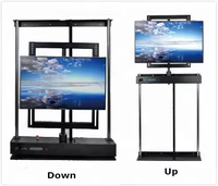 Support de télévision motorisé 32-65 pouces avec télécommande, fonction de descente et rotation, pour meuble TV