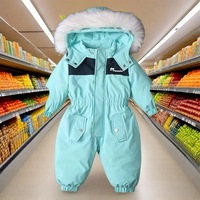 Combinaison à capuche en polyester avec fermeture éclair bidirectionnelle, épaisse, chaude, lavable, adorable, pour bébé nouveau-né, tenue d'hiver pour ramper
