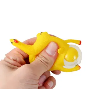 Simpatico uovo di gallina ovaiole affollato portachiavi palla antistress creativo divertente Spoof gadget giocattolo portachiavi portachiavi portachiavi pollo