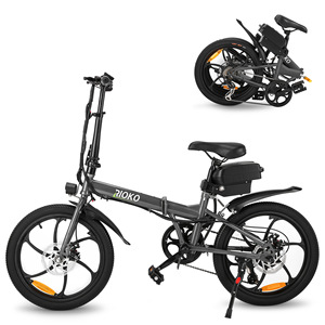Folding <b>Electric</b> Bike 20 Inch with Brushless Rear <b>Hub</b> Motor Lithium Battery Disc Brakes Rear Basket Commuter Bicycle - Product Image 4