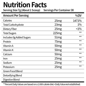 Greens Superfood Detox Digest confezione da 30 porzioni integratore sanitario verde pulito enzimi digestivi probiotici - Product Image 2