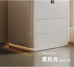 Đèn ngủ thông minh bằng gỗ, thiết kế kệ mở, mở khóa bằng vân tay, dành cho phòng ngủ, phòng khách, tủ đầu giường có ngăn kéo - Product Image 5