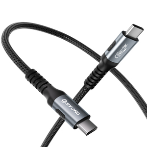 Câble vidéo USB C SYONG avec gaine en nylon, câble Thunderbolt 4, câble USB4.0, <span class=keywords><strong>transfert</strong></span> <span class=keywords><strong>de</strong></span> données 40 Gbps, alimentation 240 W, alliage d'aluminium - Product Image 3