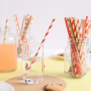 Pailles en papier jetables biodégradables en gros, idéales pour les fêtes, les mariages et les bars - Product Image 2