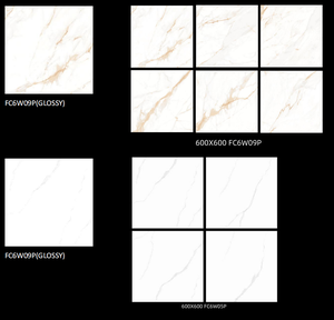 Phòng tắm gạch tường và sàn 60x60 màu xám đá cẩm thạch đá chống trượt tráng men gốm sứ Matte gạch lát sàn — ảnh 1