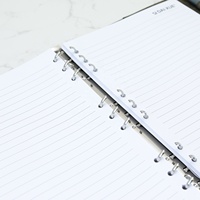 Carnet de planification A4 en cuir PU de qualité supérieure avec reliure à anneaux, impression personnalisée, pages rechargeables et fermoir magnétique