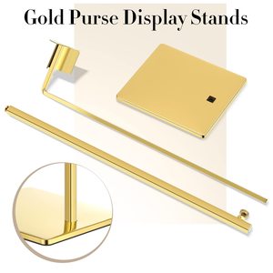 AURORA Factory Vente chaude Support de présentation de sac suspendu en acier inoxydable doré de haute qualité personnalisé pour les vêtements - Product Image 5