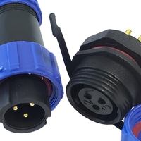 Conector Eléctrico Automotriz DIN 2P de Alta Calidad Personalizado, Plástico SP13 SP21 SP29 IP68 a Prueba de Agua