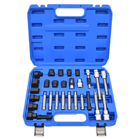 Kit d'outils de démontage et d'installation de poulie d'alternateur en acier général, 30 pièces, pour VW Audi Ford BMW Benz Volvo GM Toyota Buick Chevrolet