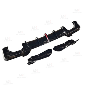 Difusor trasero PP estilo VTEN con luz LED para BMW X3 G01 LCI 2022 + parachoques trasero labio divisores laterales estilo de coche - Product Image 4