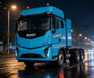 รถหัวลากไฟฟ้าแบตเตอรี่ Sany 6x4 ปลอดมลพิษ สำหรับโซลูชันโลจิสติกส์สีเขียว - Product Image 1