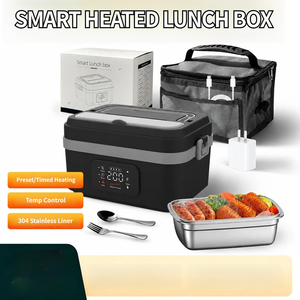 Boîte à <span class=keywords><strong>lunch</strong></span> <span class=keywords><strong>chauffante</strong></span> électrique thermique pour la pêche en plein air, les étudiants, portable, avec charge sans fil, pot intérieur en acier inoxydable 304, 0,5-1,0 L - Product Image 3