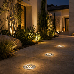 Lumière LED encastrée ronde pour extérieur, boîtier en acier inoxydable, étanche IP67, 9W 18W 24W, lampe de sol encastrée pour jardin et allée - Product Image 6