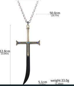 XINRUI Luffy <span class=keywords><strong>Mini</strong></span> Épée en <span class=keywords><strong>Fer</strong></span> Chapeau de Paille Pirates Anime Échelle 1:6 Cadeau de Collection pour Hommes - Product Image 2