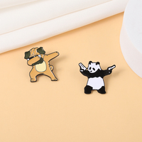 Broches à revers en émail, 20 pièces, Badge de danse amusant, en métal, carlin Panda, personnalisé, bon marché
