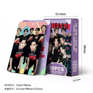 Lot de 92 cartes K-pop : 60 photocards et 32 autocollants du groupe Idol pour la tournée mondiale 2026 - Cartes Lomo de l'équipe K-pop - Product Image 4