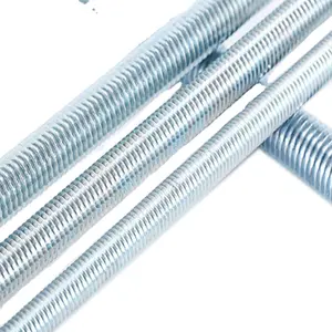 Sıcak satış mavi çinko kaplama karbon çelik iplik çubuk DIN975 cıvata için fabrika fiyata bağlantı elemanları