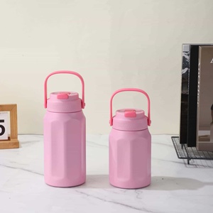 <b>Large</b>-capacity Straight Cup Vacuum <b>Flask</b> 304 Stainless Steel Portable Outdoor Sports Straw Travel Mug 6-12 Hours Thermal - Product Image 4