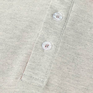 Polo pour homme à manches courtes en tricot, coupe classique, motif rayé blanc, marron et bleu marine, design décontracté, color-block - Product Image 4