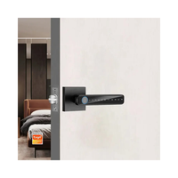 Nueva llegada Manijas de puerta Aplicación de lujo Modelo digital Ttlock Código de desbloqueo Wifi Biométrico inteligente Cerradura de huella digital de puerta
