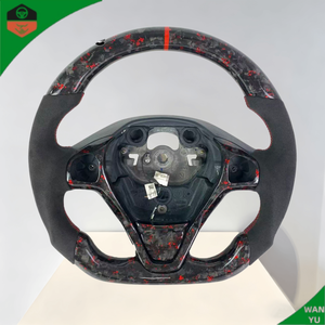 Volant en fibre de carbone léger adapté à la <span class=keywords><strong>Ford</strong></span> <span class=keywords><strong>Fiesta</strong></span> MK7 MK 7.5 <span class=keywords><strong>ST</strong></span>/<span class=keywords><strong>ST</strong></span> <span class=keywords><strong>Line</strong></span>/<span class=keywords><strong>ST</strong></span> 200/Vignale/Active Racing Style - Product Image 1