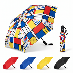 Compact Travel Advertising Gifts UV Protective Luxury Modern Parapluie Sun Rain <b>Automatic</b> Open Custom Folding <b>Umbrella</b> With Logo - Product Image 1