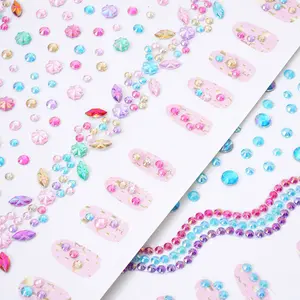 El akrilik jewels taşlar sticker zanaat kendinden yapışkanlı yapay elmas çıkartmalar DIY zanaat jewels dekoratif elmas sticker