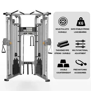 Commercial Gym Equipment Multi Station Cable Crossover Adjustable Dual Pulley System