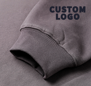Sudaderas con capucha y sudaderas para hombre sólidas bordadas con cremallera y logotipo con estampado personalizado grueso en blanco de algodón de alta calidad de gran tamaño y peso pesado - Product Image 4