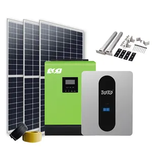 ESG 5kw 10kw wall mounted lithium battery MPPT inverter off grid solar power generation system solution