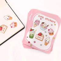 Pack d'autocollants mignons pour desserts, autocollants kawaii pour gâteaux, glaces, bubble tea, pour journal, scrapbooking, bricolage